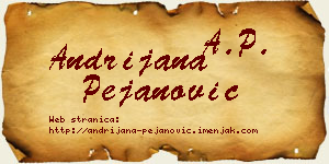 Andrijana Pejanović vizit kartica